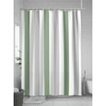 thumbnail image 5 of Shower Curtains for Bathroom-60"x72", Modern Minimalist Striped Art Waterproof Bath Curtain Grommet Shower Curtain Set with Hooks, Sage Green Gray Stripe Washable Bath Accessories, 5 of 6