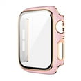 thumbnail image 1 of Glass+Cover for Apple Watch Case 45mm 41mm iWatch Case Bumper+Screen Protector Apple Watch Series 7 -pink rose, 1 of 6