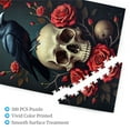 thumbnail image 2 of 500 Piece Jigsaw Puzzle For Adults Skull Roses & Raven Challenging Adult Puzzle Gothic Artwork Unique Home Decor Great Gift Idea, 2 of 5