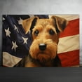 thumbnail image 2 of Welsh Terrier Dog 4th of July Painting Canvas, Patriot American Dog Canvas, American Flag Diamond Art Canvas,Perfect for Home Decoration Festival Gift, 2 of 4