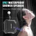 thumbnail image 2 of Altavoz de ducha Bluetooth resistente al agua IPX7, altavoz pequeño portátil inalámbrico, emparejamiento estéreo con sonido fuerte, micrófono incorporado, 12 horas, resistente, para baño, playa, bicic, 2 of 5