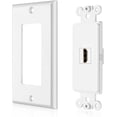 thumbnail image 4 of TNP HDMI Wall Plate (1 Port, White) HDMI Face Plate Socket Insert Jack Outlet Panel Mount Support 4K 60Hz HDR ARC/eARC, 4 of 5