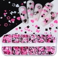 thumbnail image 4 of 12 Grids Pink Love Heart Nail Art Glitter Sequins Valentine Decoration Butterfly Star Round Flakes Manicure Supplies Accessories, 4 of 4