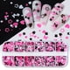 thumbnail image 4 of 12 Grids Pink Love Heart Nail Art Glitter Sequins Valentine Decoration Butterfly Star Round Flakes Manicure Supplies Accessories, 4 of 4