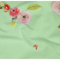 thumbnail image 4 of oneOone Organic Cotton Poplin Twill Fabric Leaves & Peach Floral Watercolor Fabric Prints by Yard 42 Inch Wide, 4 of 4