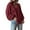 Solid Wine Red, variant on FreshPretty Women's Ribbed Long Sleeve Tops Summer Spring Pullover Knit Casual V Neck Blouses Trendy Loose Fit Tunic Top