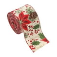 thumbnail image 5 of MXTPOV Christmas Ribbon Wired, Vintage Christmas Ribbon for Wreath Bows, Burlap Buffalo Plaid Ribbon for DIY Crafts Christmas Decor, 2.2 yd, 5 of 6