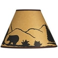 thumbnail image 4 of Springcrest Set of 2 Empire Print Lamp Shades Black Brown Medium 6" Top x 14" Bottom x 10.75" High Spider Harp and Finial Fitting, 4 of 8