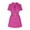 Hot Pink, variant on Summer Fashion Plus Size Dresses for Women Suit Lace Up Lapel Button Solid Color