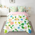 thumbnail image 2 of Castle Fairy Groovy Flowers Bedding Comforter Set 7 Pieces for Kids Teens,Chic Floral Blossoms Full Bedding Set Lightweight,Spring Garden Fitted Sheet Flat Sheet,Lightweight Room Decor,Reversible, 2 of 8
