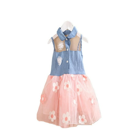 Sawpy Girls Baby Princess Dress Flower Tutu Skirt Costume Sundress