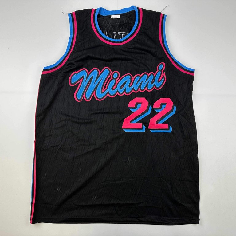 Facsimile Autographed Jimmy Butler Miami Black Vice City Reprint Laser Auto Basketball Jersey Size Men s XL Walmart