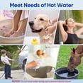 thumbnail image 5 of 6000mAh Portable Shower for Camping with 2000W Immersion Water Heater – Rechargeable Camp Shower Pump, 4-Mode Filtered Head, LED Display, Outdoor Camping Shower Kit for Travel, Pets & Car Washing, 5 of 6
