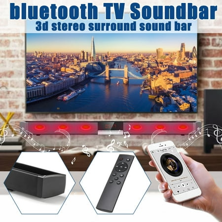 60W Wireless h Soundbar TV Sound Home Theater Wireless Audio Speaker Stereo HIFI Superbass Subwoofer For Computer Desktop Laptop Tablet Smartphone Remote