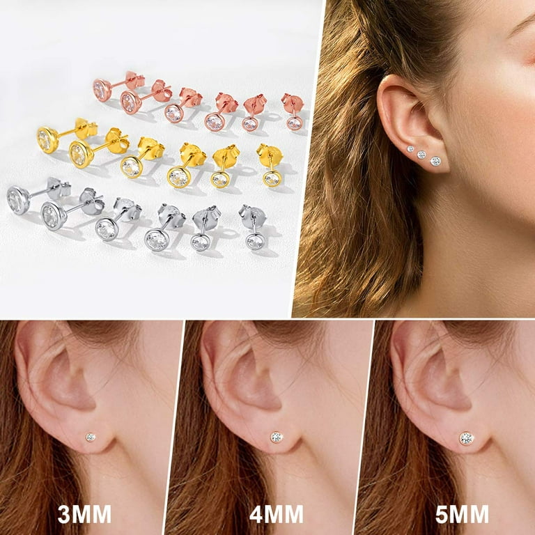 Mens 5mm shop stud earrings