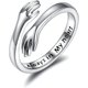 thumbnail image 2 of 2024 New 925 Sterling Silver Hug Rings For Women - Adjustable "i Love You Forever" Hug Ring, Jewelry Gift For Teen Girls And Couples, Silver Plated, 2 of 3