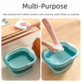 thumbnail image 2 of 13L Light Green Foldable Foot Soaking Tub with Deep Massage - Portable, Large Plastic Design for Home, Salon & Spa Use - Wholesale Therapeutic Foot Bath Bucket for Over-Calf Relaxation, 2 of 6