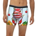 thumbnail image 2 of Cauagu Funny Christmas Gnome Print Men's Boxer Briefs, Funny & Cute Underwear Elastic Waistband Briefs Ideal Gift for Men,1-Pack, 2 of 7