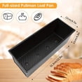 thumbnail image 2 of 1 Piece Plus Long Wavy Non-Stick Bread Pan Carbon Steel Baking Pan Toast Mold With Baking Bread Lid Suitable For Homemade Cakes, Baking Bread Tins, Black, 2 of 6