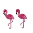 thumbnail image 4 of ELAYARD 2-Pack Flamingo Embroidered Iron-On Patches for Shirts, Jeans, Hats, and Clothing Appliques, 4 of 6