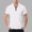 76 White, variant on guisaled Men Shirts Quarter Zipper Solid Color Golf T-Shirt Summer Dressy Casual Short Sleeve Henley Shirts Quick Dry Tees