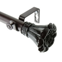 Fuga Curtain Rod 1" OD 48-84 inch - Mahogany