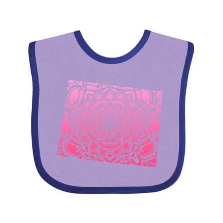 

Inktastic Wyoming Silhouette Mandala Gift Baby Boy or Baby Girl Bib