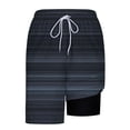 thumbnail image 6 of Aobny with Liner Men's Shorts Board Striped Bottom Big & Tall Slim Casual Fashion Clothing,Gray,L, 6 of 6