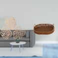 thumbnail image 2 of Decoración de pared creativa de madera con hojas de palma, cesta de mimbre tejida y organizador de frutas de ratán para baño y cocina con temática de, 2 of 8