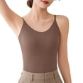 thumbnail image 3 of SROBPTY Womens Tank Tops Solid Cami V Neck Padded Adjustable Strap Shirts for Everyday Wear, 3 of 5