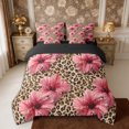 thumbnail image 3 of Manfei Vintage Leopard Print 7-Piece Twin Bedding,Rustic Flowers Bedding Comforter Set,Reversible, 3 of 6