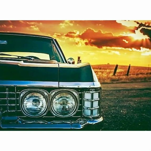 5D Diamond Painting Kits for Adults, Supernatural Cars Diamond Art Kits for Adults,DIY Round Drill Diamond Art Craft Kits for Home Wall Decor