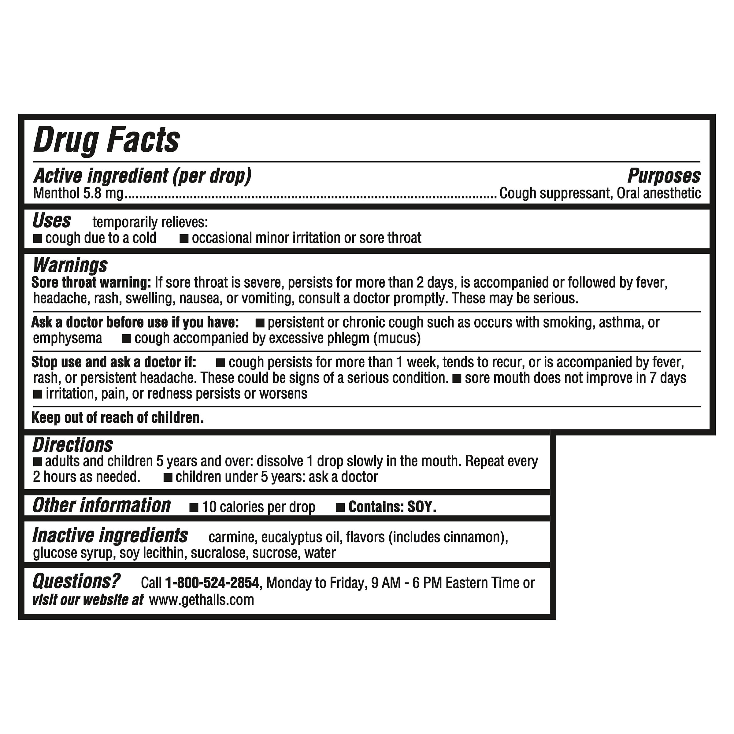 HALLS Cough and Throat Relief Cherry Cough Drops, No Synthetic Dyes, FSA/HSA Eligible, 30 Drops