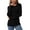 Black, variant on Fantaslook Sweaters for Women Knit Long Sleeve Crew Neck Button Stretch Fall Pullover Sweater