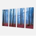 thumbnail image 2 of Foggy Forest in Blue and Pink Photo - Modern Forest Canvas Art, 2 of 3