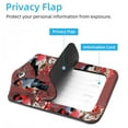 thumbnail image 3 of Square 2Pack PU Leather Beautiful Birds Cruise Luggage Tag with Privacy Cover and Stainless Steel Ring - Suitable for Travel Handbags Backpacks Luggage Tags, 3 of 6