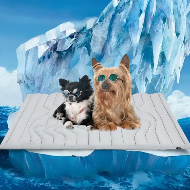 Summer Cooling & Warm-Use Pet Mat for Dogs and Cats - Instant 6-12°F Temperature Reduction, Breathable Hollow Fiber & Mesh Design, Non-Toxic Eco-Friendly Material, Reinforced Construction - Grandma