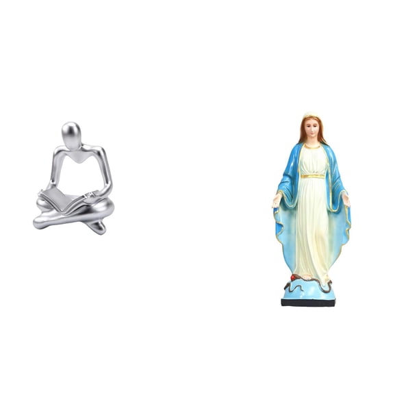 Figura de pensador abstracto, estatua de resina moderna, adorno humano, decoración coleccionable, religiosa María, adecuada para el hogar, la oficina,