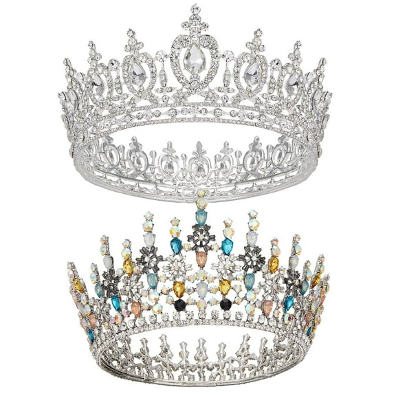Wedding Crown for Women & Multicolor Crystal Queen Crown for Women