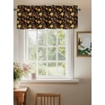 thumbnail image 2 of Valance Curtains for Kitchen Windows Autumn Orange Maple Leaves SeamlessRod Pocket Valance Watercolor Leaves on BlackShort Window Curtain Topper for Bedroom Living Room Bathroom 42x12in,1&nbsp;Panel, 2 of 9