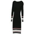 thumbnail image 2 of bar III Womens Ribbed-Knit Midi Sweater Dress, Black, Small, 2 of 2