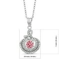 thumbnail image 2 of Gem Stone King 925 Sterling Silver Pendant Round Pink Moissanite and 1.12cttw, 2 of 2
