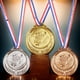 thumbnail image 1 of Medalla de oro/plata/bronce de recompensas deportivas de 6,5 cm para competiciones, fiestas y carreras, 3 uds., 1 of 9