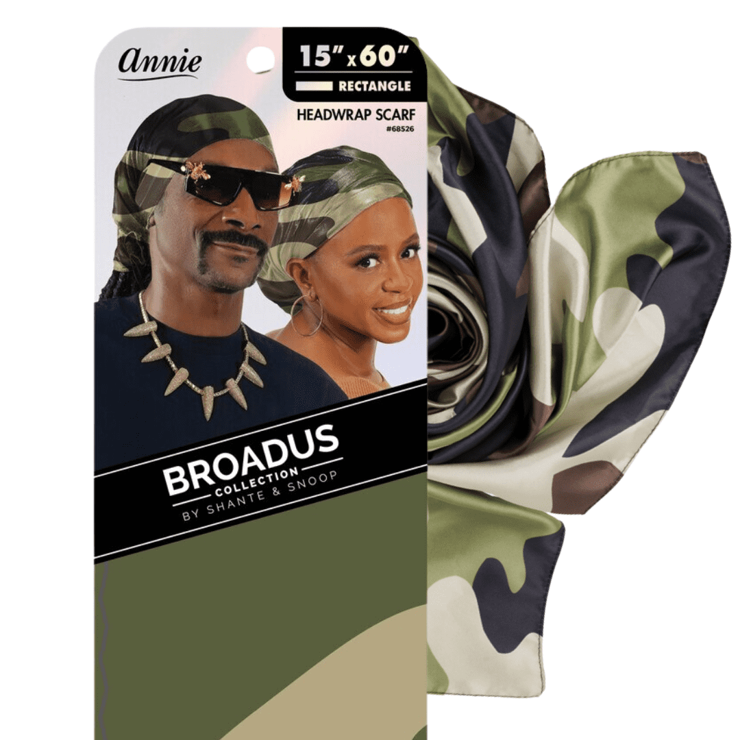 Broadus Collection Camo Scarf by Shante & Snoop Dogg 60" x 15" Headwrap