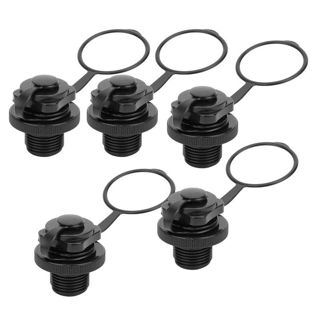 Universal PVC 2 In 1 Air Valve Nozzle Tender, One-way Inflation Valve, 5Pcs/Set For Kayak Rubber Dinghy Inflatable Boat Canoe