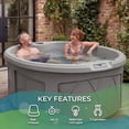 thumbnail image 4 of LifeSmart 4-Person 13-Jet Plug & Play Round Hot Tub with Thermal Cover, Taupe, 4 of 12