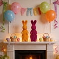 thumbnail image 4 of Easter Bunny Figurine Pair – Cute Rabbit Statues for Home Desktop Ornament & Holiday Centerpiece Display, 4 of 6