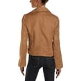 thumbnail image 2 of Jack Veste Moto en Faux Suède pour Femmes, Marron, Petit, 2 of 2