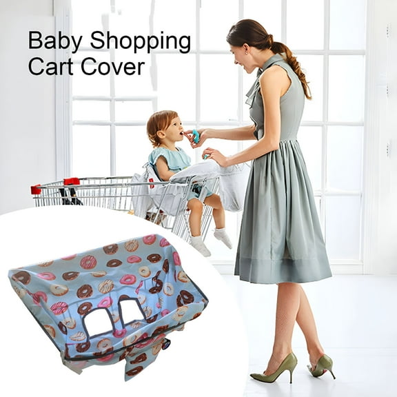 LAMIRO Baby Shopping Cart Cover Cartoon Print Heavy Duty Foldable Waterproof Machine Washable Kids Toddler Infant High Chair Grocery Cart Seat Cover