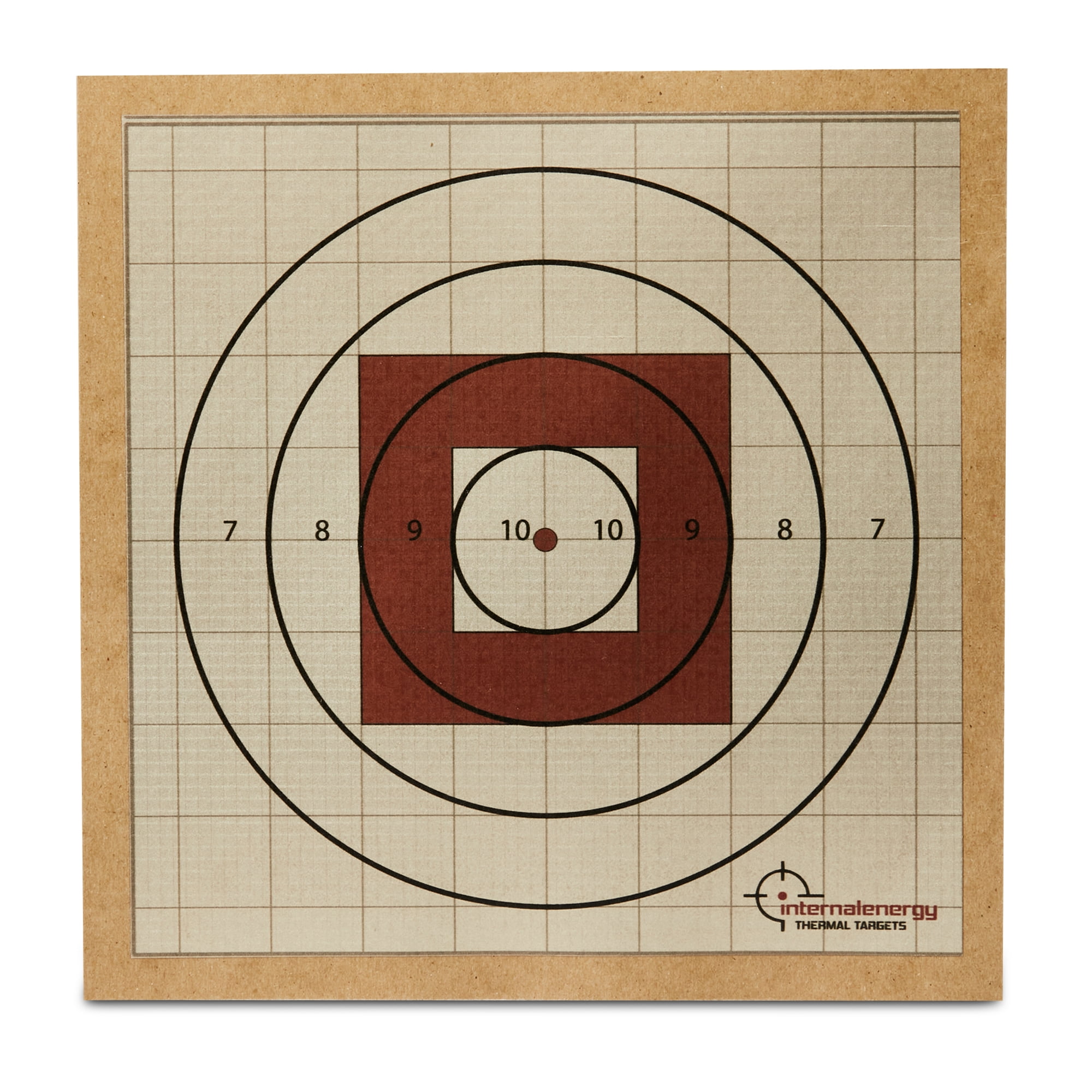 Internal Energy Zeroing Thermal Targets with Bullseye Cardboard Paper Targets, 5-Pack